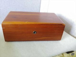 Vintage Lane Miniature Salesman Sample Cedar Chest Jewelry Trinket Wood Box