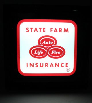 State Farm Insurance Light Sign Advertising 24 " Aluminum Frame Auto Life Fire