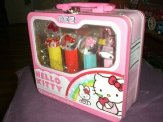 Pez Hello Kitty Collectible Tin Set Opened Candy Removed