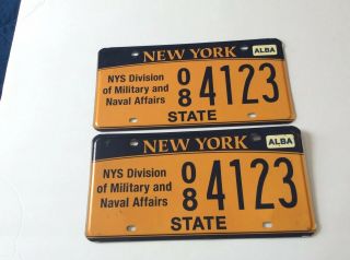 York State Division of Military & Naval Affairs License Plates 3