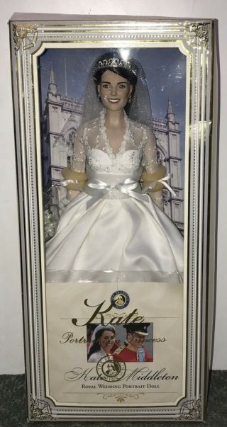Kate Middleton Porcelain Wedding Doll Made By Franklin