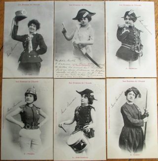 Women Of The Future 1902 Set Of 20 French Postcards - Bergeret,  Femmes De L 