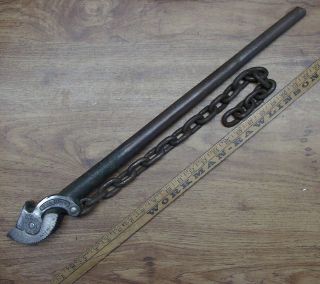 Antique Williams No.  42 Falcon Chain Pipe Wrench,  24 - 5/8 " W/20 - 3/8 " Chain,  Rare