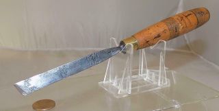 Antique S.  J.  Addis Wood Carving Tool Skew Chisel 2 Sweep 1/2 " Cut 8.  75 " Long