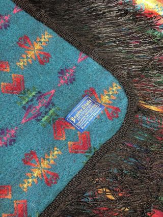 Pendleton Beaver State Wool Blanket Shawls And Robes Aztec Chief Joseph Fringe