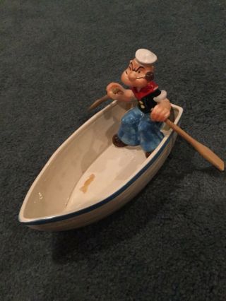 Popeye In A Row Boat Ceramic Dip Dish
