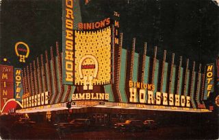 C21 - 9869,  Horseshoe Club,  Las Vegas Nv.  Postcard.