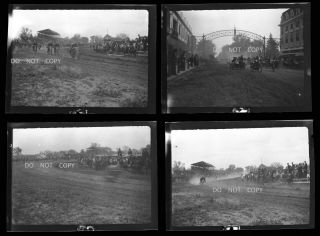 N937 1910s Negatives.  Street Parade,  Old Indian Motorcycle Races,  Greeley Colorado