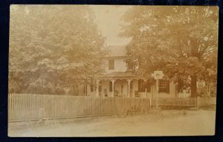 Postcard Rppc Lemont,  Pa Early Street View Of The Berry House Ca.  1910 Real Photo