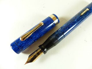 Restored Lapis Blue Conklin Endura Oversize Fountain Pen