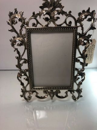 Virginia Metalcrafters White Bronze Picture Frame 5”x7” Rare