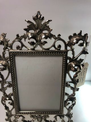 Virginia Metalcrafters White Bronze Picture Frame 5”x7” Rare 3
