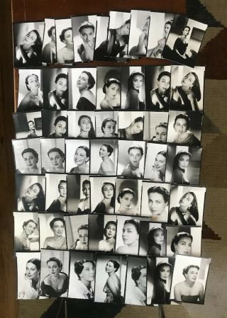 50 X Vintage 7 X 5 In Test Print Photos Actress Patricia Morison W/ Corrections
