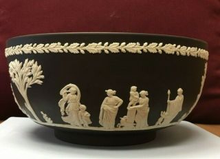 Wedgwood Vintage Black Jasperware Large Bowl