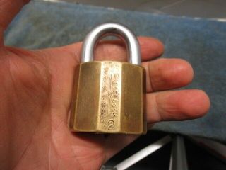 Old brass high security padlock NIX PIX SOLON LOCK CO.  key.  n/r 4