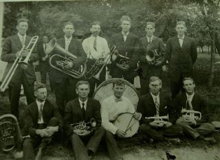 This Real Photo Shows A Group Of Musicians A Family Band.