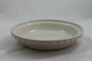 Longaberger Pottery Ivory White Large 9 " Pie Plate Grandma Bonnie Pie Plate Usa