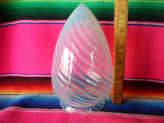 Glass Opalescent Swirl Teardrop Shade 3 1/4 O.  D.  X 6 1/2 X 2 3/4 " I.  D.