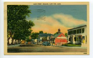 Orleans Ma Mass Linen Main Street View,  Old Cars,  Stores,  1952