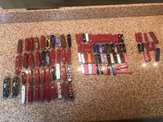 Tsa Confiscated Victorinox And Wenger Knives Over 13.  14 Lbs Various Sizes.