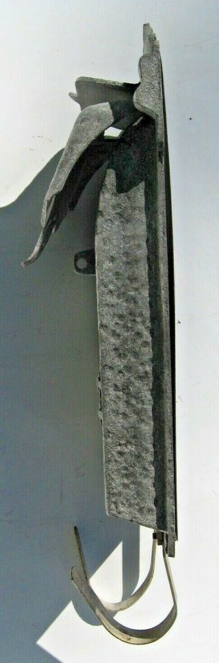 Vintage 1960 ' s Antique Wall Mount Mail Box Hammered Aluminum - Ships In USA 3