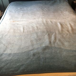 Vintage Ibena Germany Throw Blanket Shades Of Blue 78 X 57