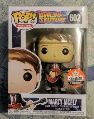 Funko Pop Marty Mcfly W/ Guitar Canadian Convention Fan Expo Exclusive 602 Bttf