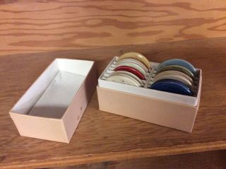 Longaberger Design Pottery Sample Mini Plates Coasters Set Of 13 Rare 20023 121