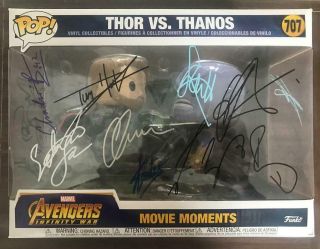 Avengers Infinity War Cast Signed Funko Pop (evans,  Johansson,  Downey) 707