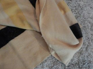VINTAGE WOOL CAMP BLANKET POLAR STAR GOLDEN DAWN PALE YELLOW WITH BROAD STRIPES 4