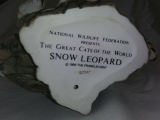 Franklin - NWF Presents Greatest Cats: Snow Leopard (1989) Figurine 4