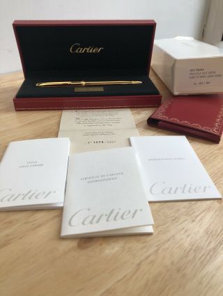 LOUIS CARTIER DANDY LIMITED EDITION BALLPOINT PEN,  BOX,  PAPERS 11