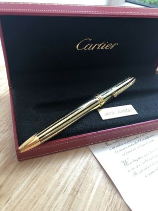LOUIS CARTIER DANDY LIMITED EDITION BALLPOINT PEN,  BOX,  PAPERS 12