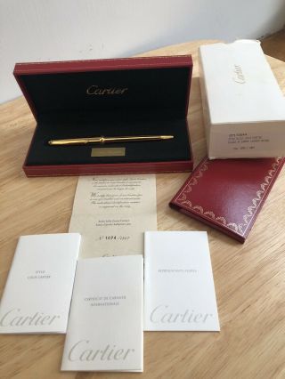 LOUIS CARTIER DANDY LIMITED EDITION BALLPOINT PEN,  BOX,  PAPERS 4