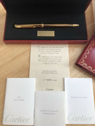 LOUIS CARTIER DANDY LIMITED EDITION BALLPOINT PEN,  BOX,  PAPERS 8