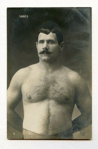 13 Old Photo French Sabes Beefcake Nude Muscle Men Strongman Youth Male Gay