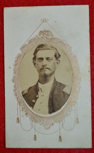 Cdv Officer From Ill.  9th.  Infantry 2nd.  Lieutenant Civil War Period
