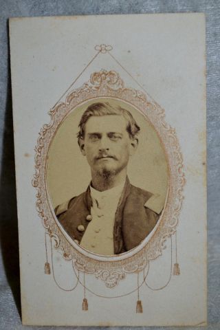 CDV Officer from ILL.  9th.  Infantry 2nd.  Lieutenant Civil War Period 2