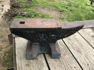 Blacksmith Metalworker Anvil Steel 220 lb.  22 - Inch Long With Stand 2