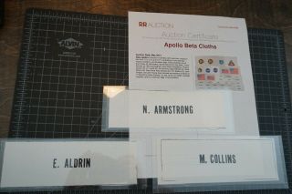 Nasa Apollo 11 Beta Cloth Name Tag Crew Set Patch
