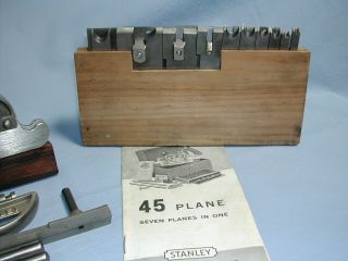 Stanley No.  45 Combination Plow Plane & 23 Cutters,  Blades 3