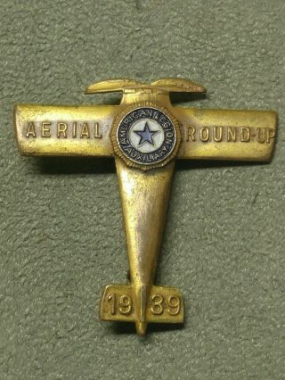 Vintage 1939 American Legion Aerial Roundup Pin 39 