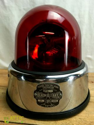 Federal Sign And Signal Beacon Ray Model 17 - 12 Volt - See Photos