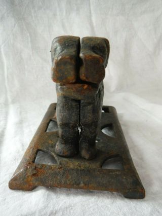 Antique Vintage Cast Iron Dog Mechanical Nut Cracker,  10 ½”,  St.  Bernard? – VGC 5
