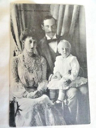 King Haakon Of Norway With Queen Maud And Baby Olav Norwegian Royal Family