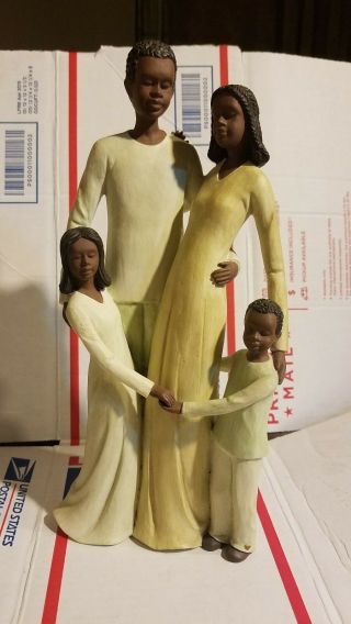 Black Americana Family Essense 9214 Family Circle Figurine By Sarah 