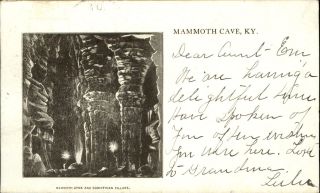 Mammoth Dome And Corinthian Pillars Mammoth Cave Kentucky Ky Udb 1906