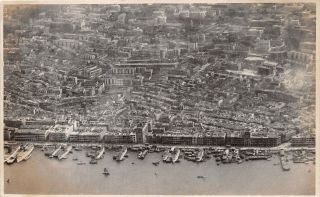 Postcard / Photograph Hong Kong Port Victoria Aerial View Circa 1927
