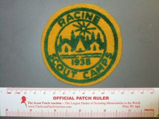 Boy Scout Racine Scout Camps 1938 Felt Wi 9671x