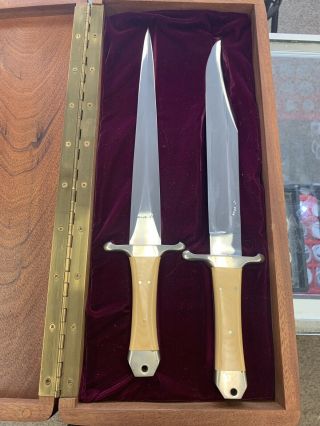 Enedino De Leon Custom Bowie Knife & Dagger Set 12” Blade,  Overall 17” Hand Made